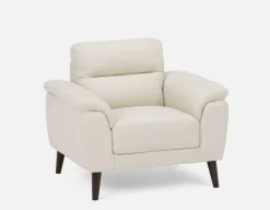 DORADA 100% leather swivel armchair