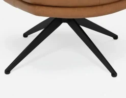 DORADA 100% leather swivel armchair