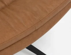 DORADA 100% leather swivel armchair