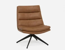 DORADA 100% leather swivel armchair