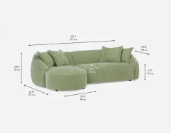 DOYER modern left-facing sectional sofa