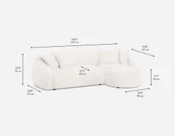 DOYER modern right-facing sectional sofa