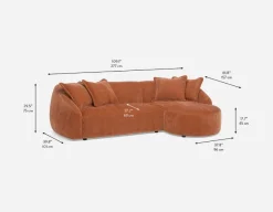 DOYER modern right-facing sectional sofa