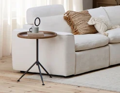 ELLIE mid-century modern round end table 43cm