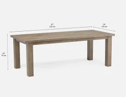 EPIRUS solid mango wood large dining table 220 cm