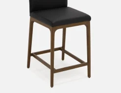 EVA 100% leather modern counter stool 66cm