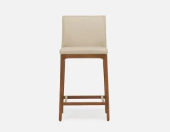 EVA 100% leather modern counter stool 66cm