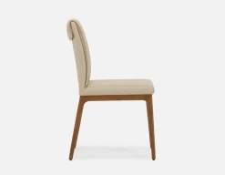 EVA 100% leather modern dining chair