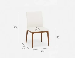 EVA 100% leather modern dining chair