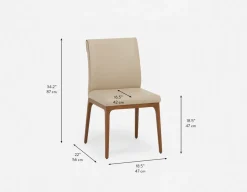 EVA 100% leather modern dining chair
