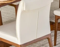 EVA 100% leather modern dining chair