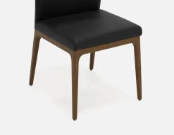 EVA 100% leather modern dining chair