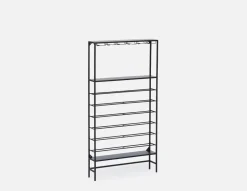 EVANS fir wood and metal wine cabinet