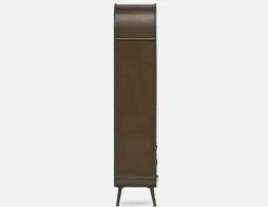EVANS fir wood and metal wine cabinet