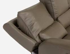 FAOUZI leather contemporary power recliner sofa