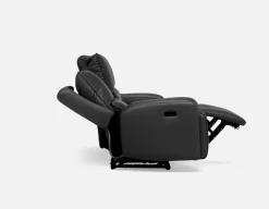 FAOUZI leather contemporary power recliner sofa