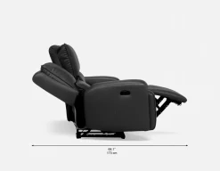 FAOUZI leather contemporary power recliner sofa