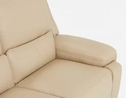 FAOUZI leather contemporary power recliner sofa