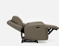 FAOUZI leather contemporary power recliner armchair