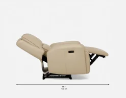 FAOUZI leather contemporary power recliner armchair