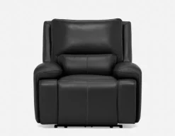 FAOUZI leather contemporary power recliner armchair