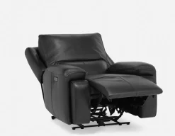FAOUZI leather contemporary power recliner armchair
