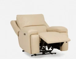 FAOUZI leather contemporary power recliner armchair