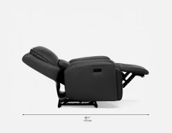 FAOUZI leather contemporary power recliner armchair