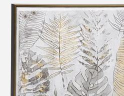 FEUILLES II framed hand embellished giclée 80x120cm