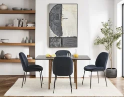 FINA modern contemporary dining table with 2 drop leaf extension 74cm to 134cm