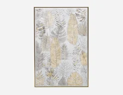 FLORA II framed hand embellished giclée 80x80cm