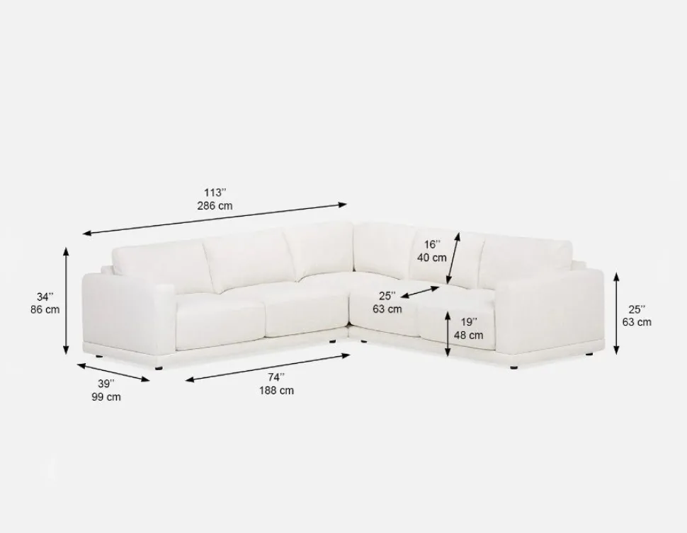 GAETA contemporary sectional sofa