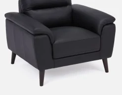 GAMARRA 100% leather contemporary armchair