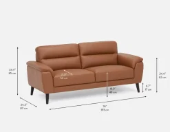 GAMARRA 100% leather modern contemporary sofa