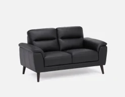GAMARRA 100% leather modern contemporary loveseat