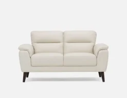 GAMARRA 100% leather modern contemporary loveseat