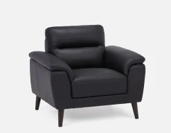 GAMARRA 100% leather modern contemporary loveseat