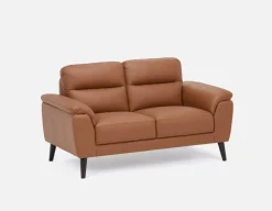 GAMARRA 100% leather modern contemporary loveseat