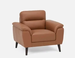 GAMARRA 100% leather modern contemporary loveseat