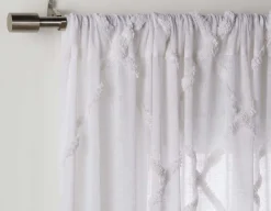 GEO set of 2 sheer curtain panels