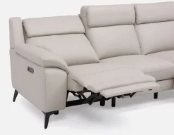 GIRONA 100% leather power reclining right-facing sectional sofa