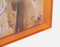 GOLDIE I acrylic shadow box art 45 x 60 cm