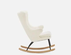 GUYAN faux shearling rocking armchair