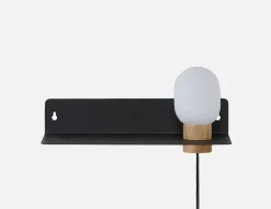 HALDEN standing lamp with 3 tier shelves