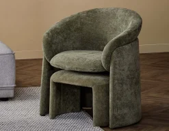 HANCHA modern accent chair with ottoman