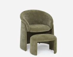 HANCHA modern accent chair with ottoman