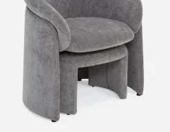 HANCHA modern accent chair with ottoman