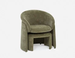HANCHA modern accent chair with ottoman