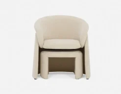 HANCHA modern accent chair with ottoman