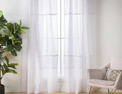 HAWTHORNE set of 2 sheer curtain panels